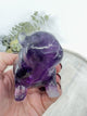 Purple Fluorite Pig Carving 431g (5x9.5cm) – Stone of Intuition, Clarity & Spiritual Balance