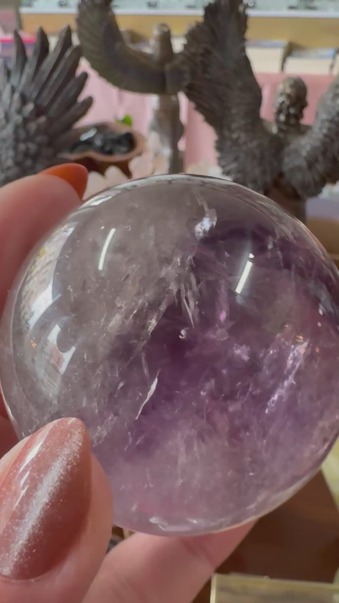 Amethyst Sphere 6cm – Divine Protection & Higher Consciousness Crystal