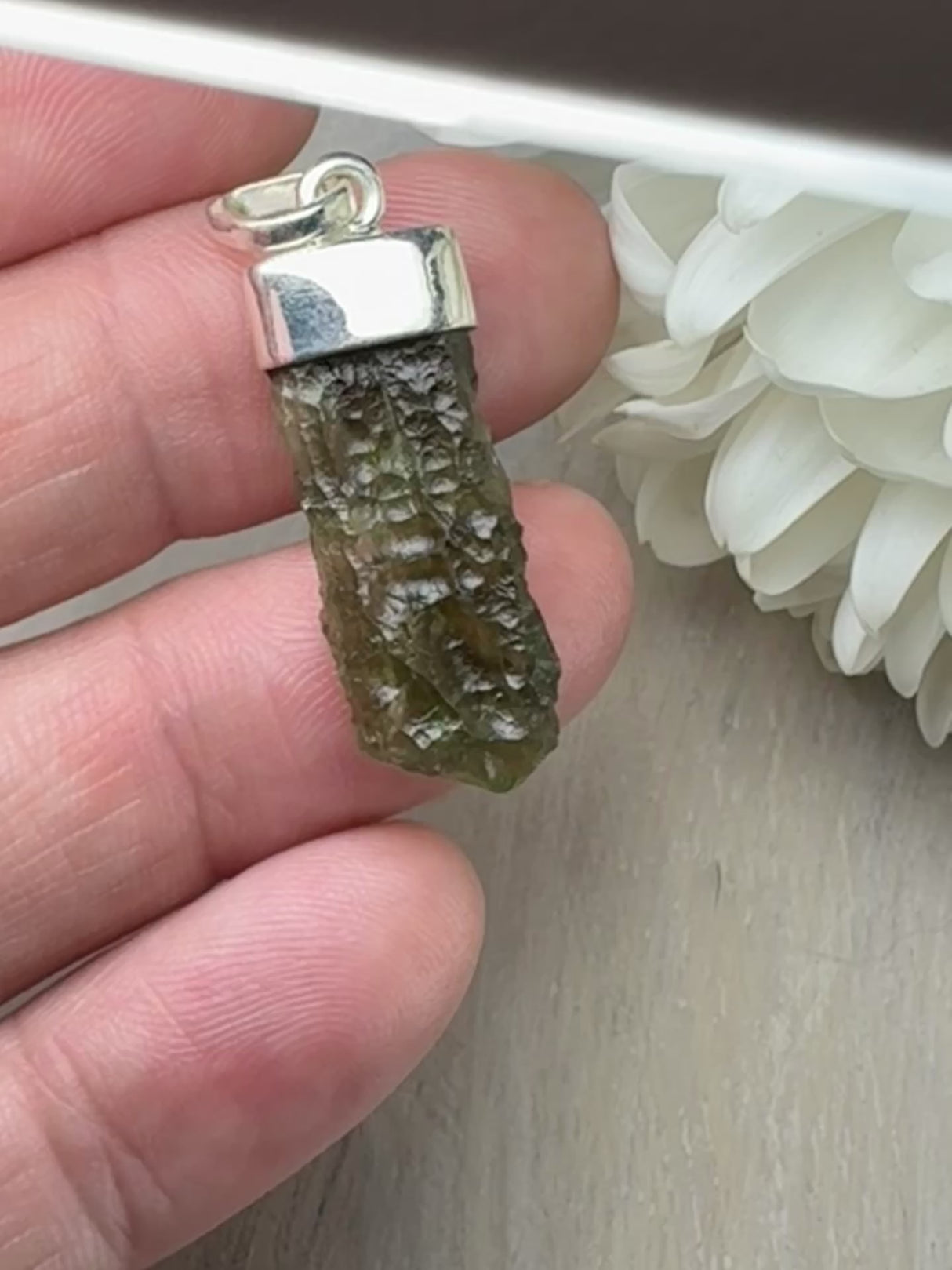 Moldavite Silver Pendant #14 2.68g- Transformation & Protection