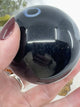 Banded Black Agate Sphere 377g (6.6cm) – Stone of Strength, Grounding & Emotional Stability