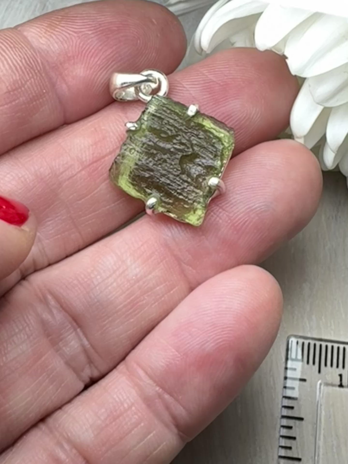 Moldavite Silver Pendant #13 – 2.6g | Activation & Soul Expansion