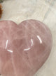 Large Rose Quartz Heart on Gold Stand 1.6kg (16x14cm) – Stone of Love, Peace & Emotional Healing