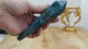 Blue Apatite Manifestation Wand on Gold Stand (186g)