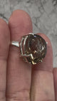 Smoky Quartz Silver Ring Size 10 -  “My spirit is deeply grounded in the present moment”.