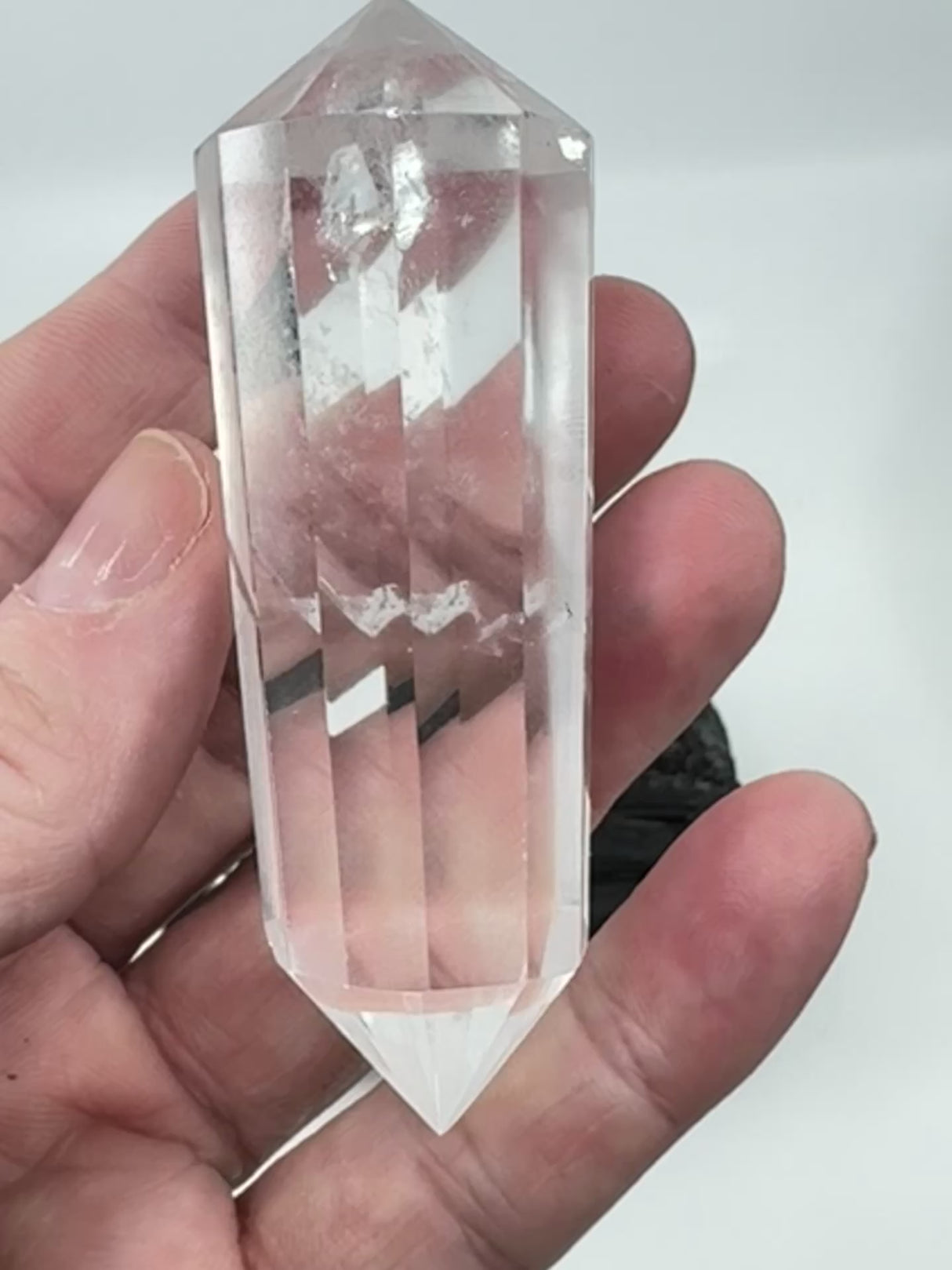 12-Sided Clear Quartz Vogel Wand – Master Healer and Light Encoder