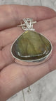 Labradorite Silver Pendant - “I welcome change and transformation into my life”.
