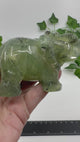 Prehnite with Epidote Elephant Carving – Heart Wisdom, Healing & Earth-Aligned Strength