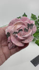Rhodonite Flower Carving – Heart Healing, Compassion &amp; Soulful Bloom
