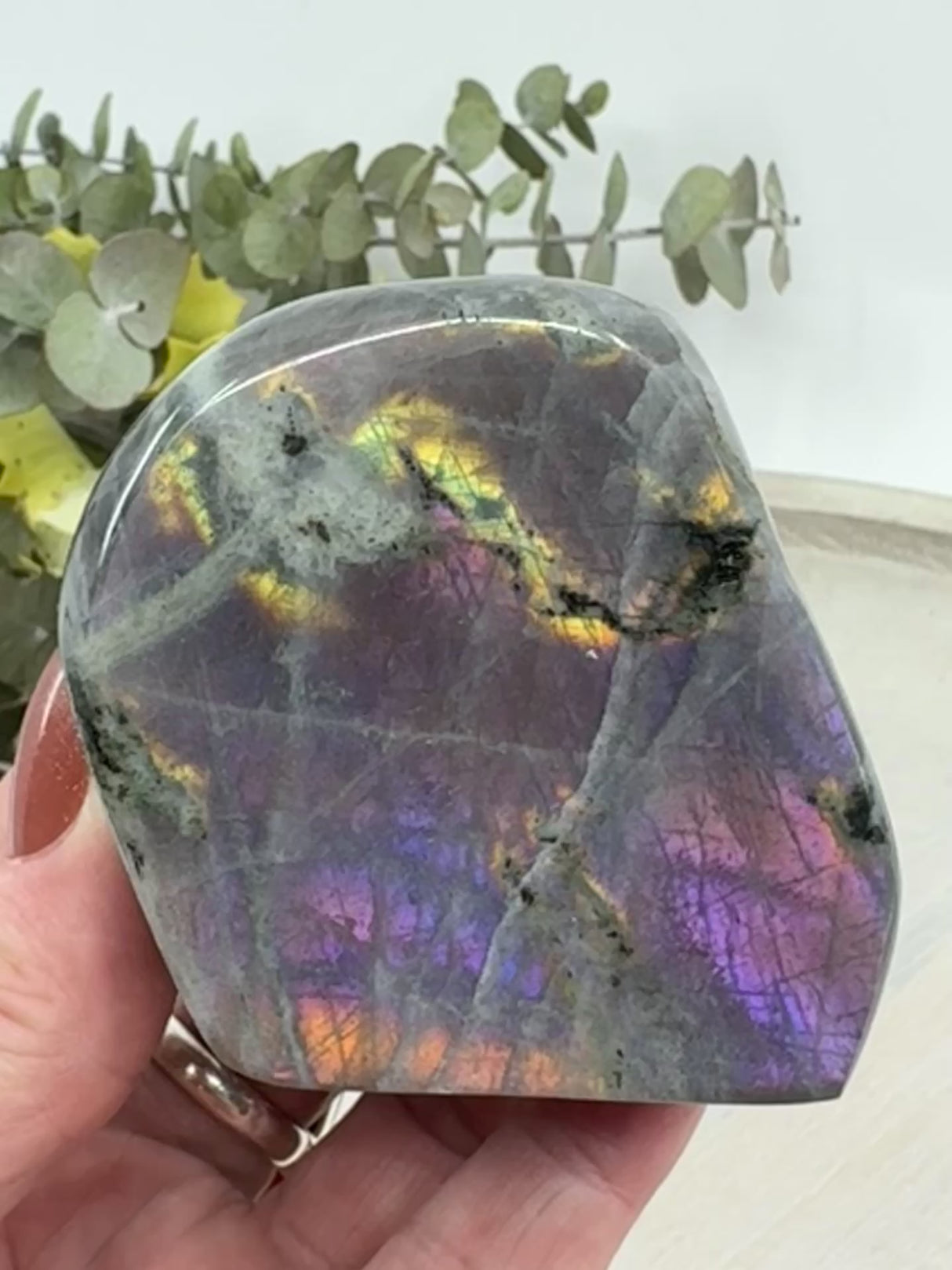 Super Flashy Labradorite Freeform – 215g Crystal of Transformation & Light