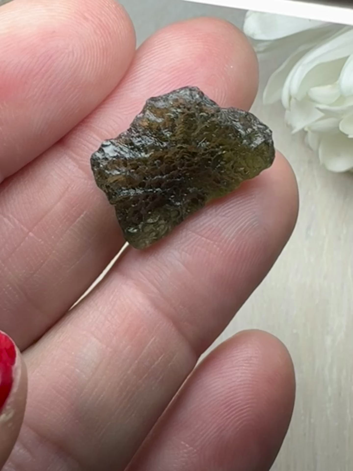 Moldavite Specimen #8 2.40g- Transformation & Protection