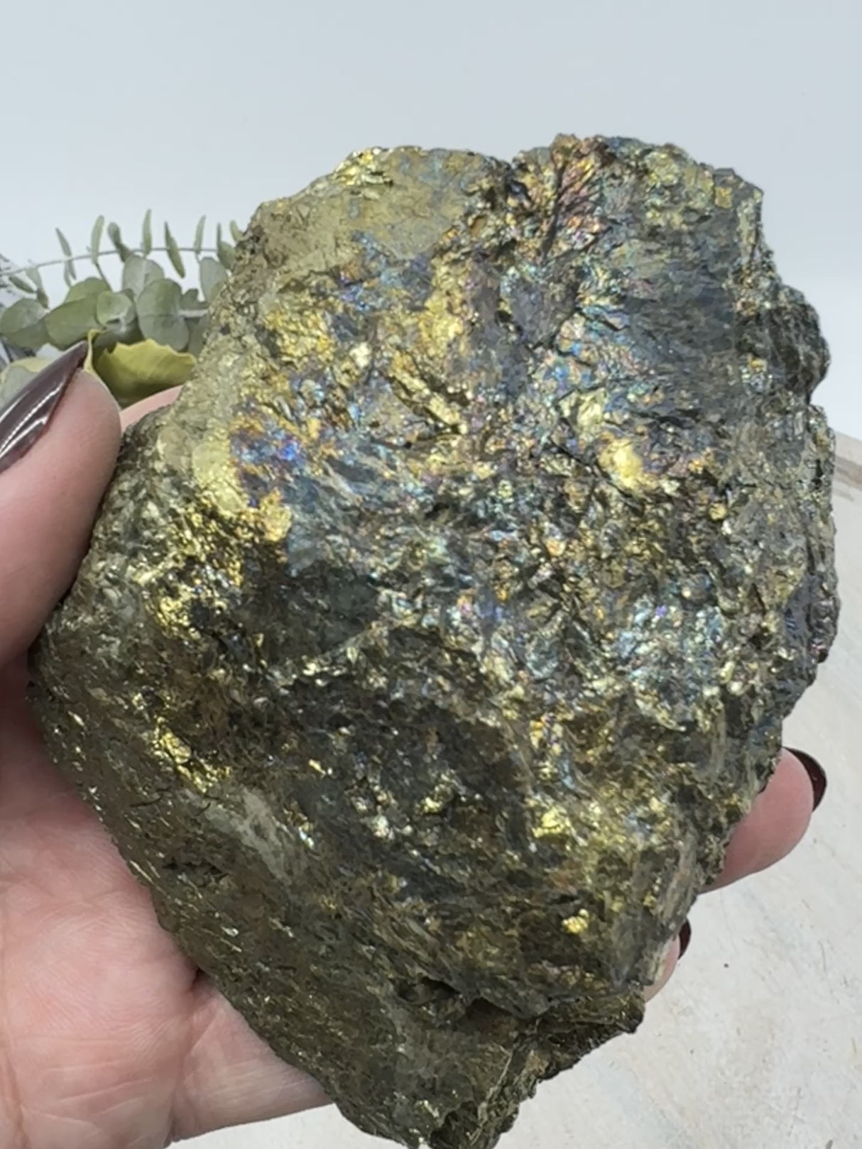 Chalcopyrite (Peacock Ore) Natural Chunk 421g (11cm) – Stone of Joy, Abundance & Transformation