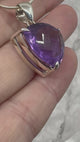 Amethyst Silver Faceted Pendant - “I trust my intuition and allow it to guide me each day”