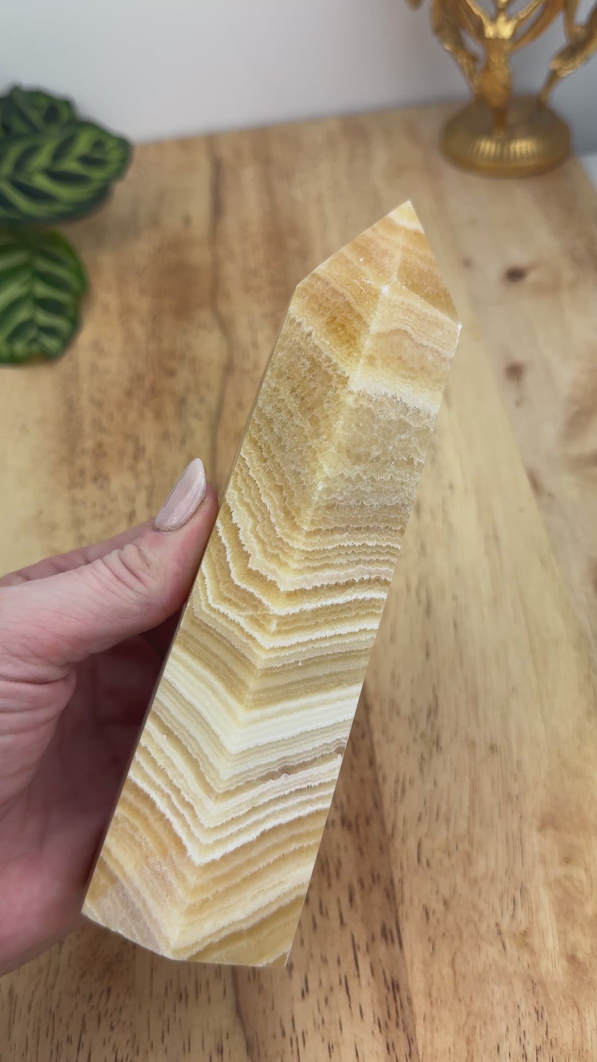 Orange Calcite Tower | 18cm | 629g | Joy & Vitality