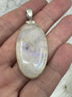 Moonstone Rainbow Large Silver Pendant - “My mind is open to new possibilities and opportunities”.