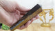 Tiger Eye Wand on Gold Stand – Courage & Protection