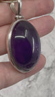 Amethyst Silver Large Pendant - “I trust my intuition and allow it to guide me each day”