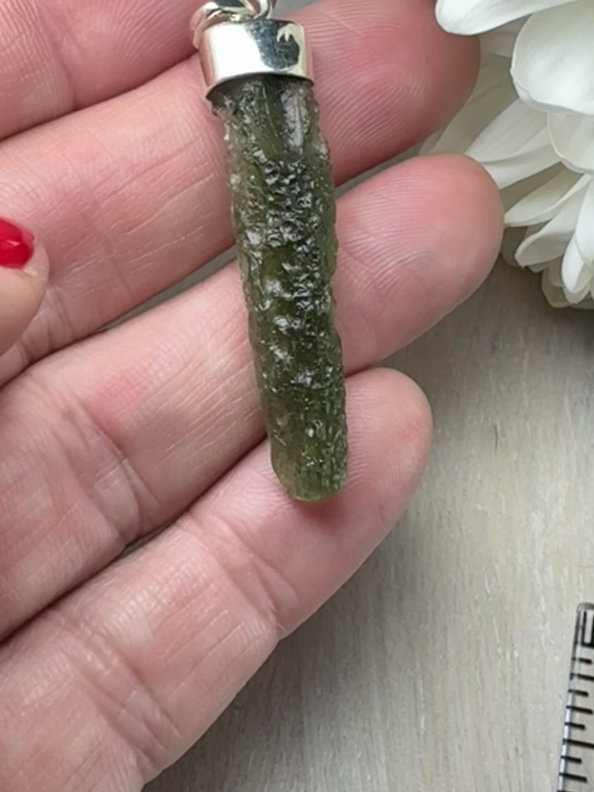 Moldavite Silver Pendant #15 3.48g- Transformation & Protection