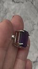 Amethyst Silver Ring Size 10 - "I am passionate and enthusiastic in all areas of my life."