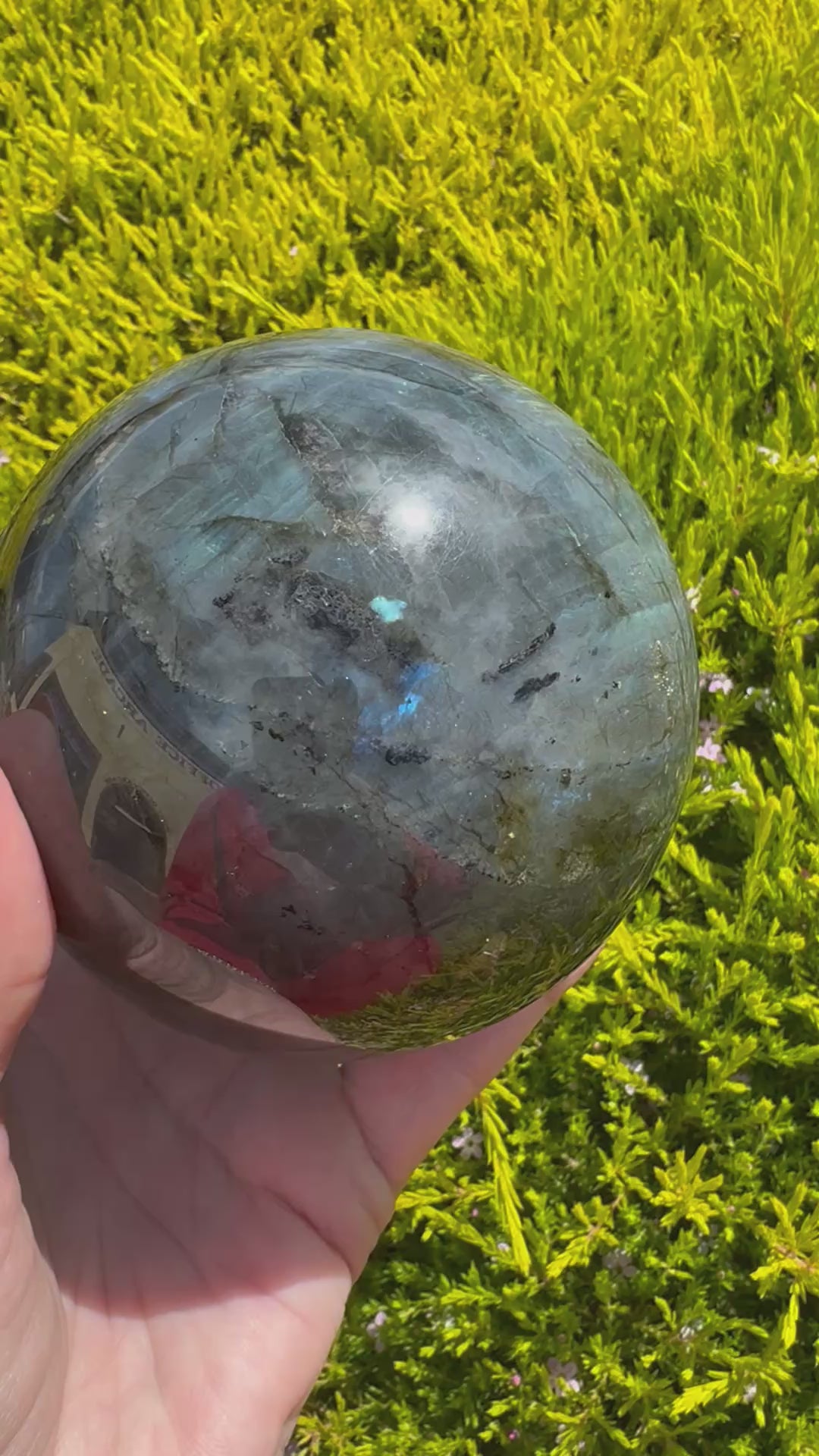 Flashy Labradorite Sphere – 1.288kg Crystal of Magic & Transformation