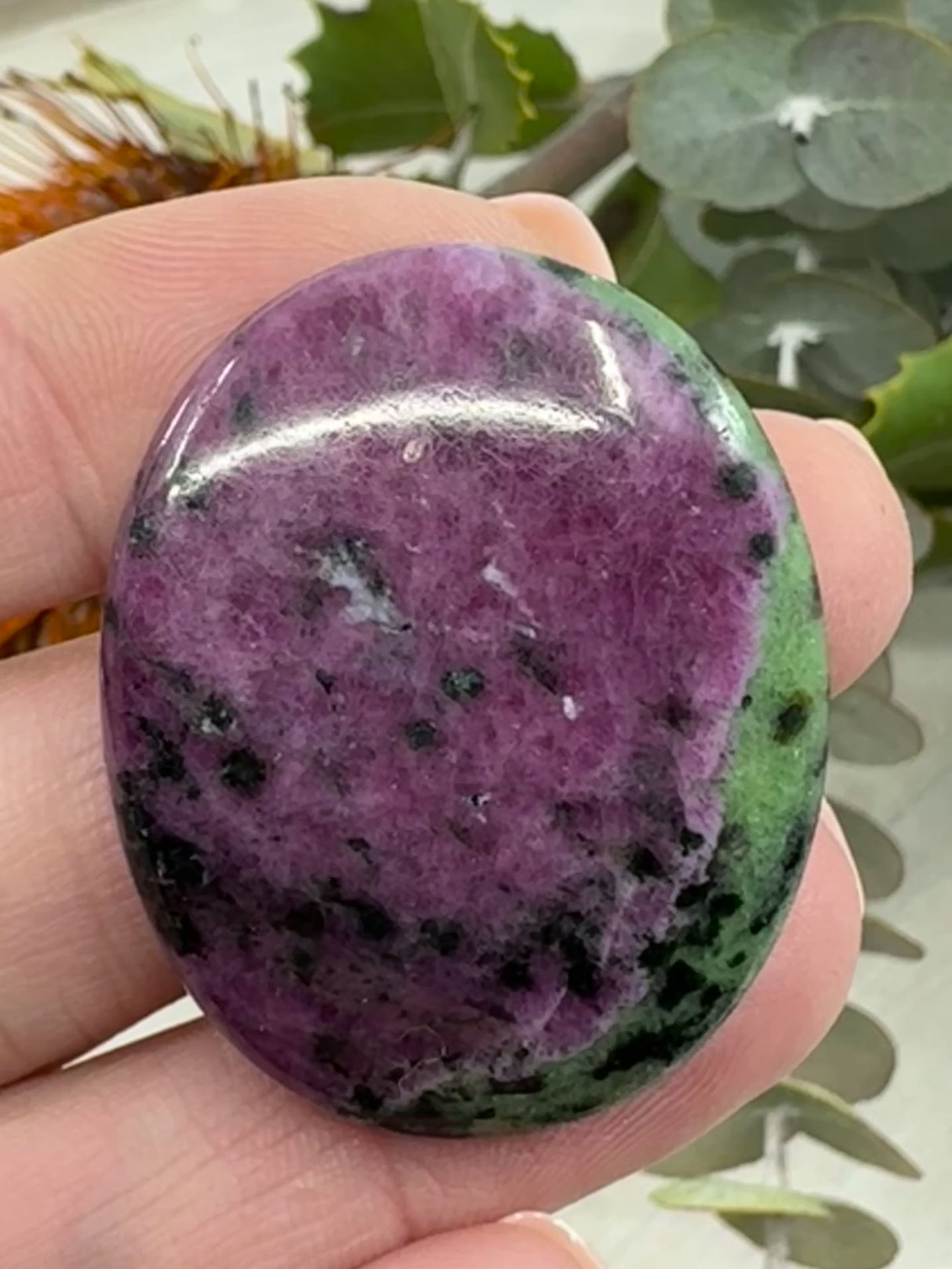 Ruby Zoisite Cabochon| Jewellery & Healing Stone of Vitality