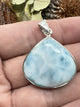 Larimar Pendant #6 – 10.33g (4x3cm) – .925 Silver – Stone of Calm Communication & Feminine Wisdom