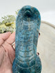 Video Blue Apatite snake carving 15cm – blue crystal serpent symbolising intuition, wisdom and transformation – Inspired By 3 Crystals Australia. 