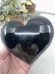 Black Obsidian Heart on Gold Stand 550g (12x10cm) – Stone of Strength, Grounding & Protection