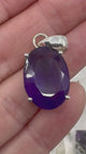 Amethyst Silver Faceted Pendant - “I trust my intuition and allow it to guide me each day”