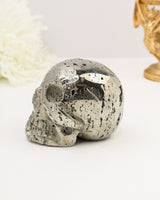 Pyrite Skull Carving #4 | 1.256kg | Protection & Energy