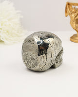 Pyrite Skull Carving #4 | 1.256kg | Protection & Energy