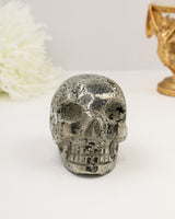 Pyrite Skull Carving #6 | 10cm | 1.079kg | Protection & Manifestation
