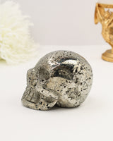 Pyrite Skull Carving #6 | 10cm | 1.079kg | Protection & Manifestation