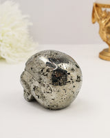 Pyrite Skull Carving #6 | 10cm | 1.079kg | Protection & Manifestation