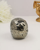 Pyrite Skull Carving #6 | 10cm | 1.079kg | Protection & Manifestation