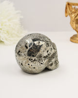 Pyrite Skull Carving #6 | 10cm | 1.079kg | Protection & Manifestation