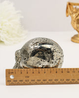 Pyrite Skull Carving #6 | 10cm | 1.079kg | Protection & Manifestation