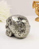 Pyrite Skull Carving #1 | 1.64kg Large Statement Piece | Protection, Wealth & Power Energy