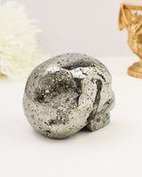 Pyrite Skull Carving #1 | 1.64kg Large Statement Piece | Protection, Wealth & Power Energy