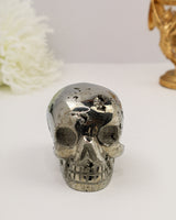 Pyrite Skull Carving #8 | 1.124kg | Protection & Abundance