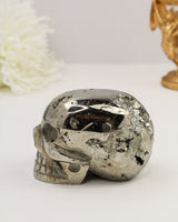 Pyrite Skull Carving #8 | 1.124kg | Protection & Abundance