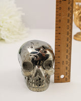 Pyrite Skull Carving #8 | 1.124kg | Protection & Abundance