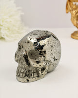 Pyrite Skull Carving #2 | 1.34kg | Protection & Manifestation