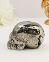 Pyrite Skull Carving #5 | 8.5cm | 1.363kg | Protection & Abundance