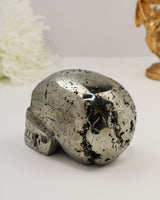 Pyrite Skull Carving #5 | 8.5cm | 1.363kg | Protection & Abundance