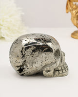Pyrite Skull Carving #5 | 8.5cm | 1.363kg | Protection & Abundance