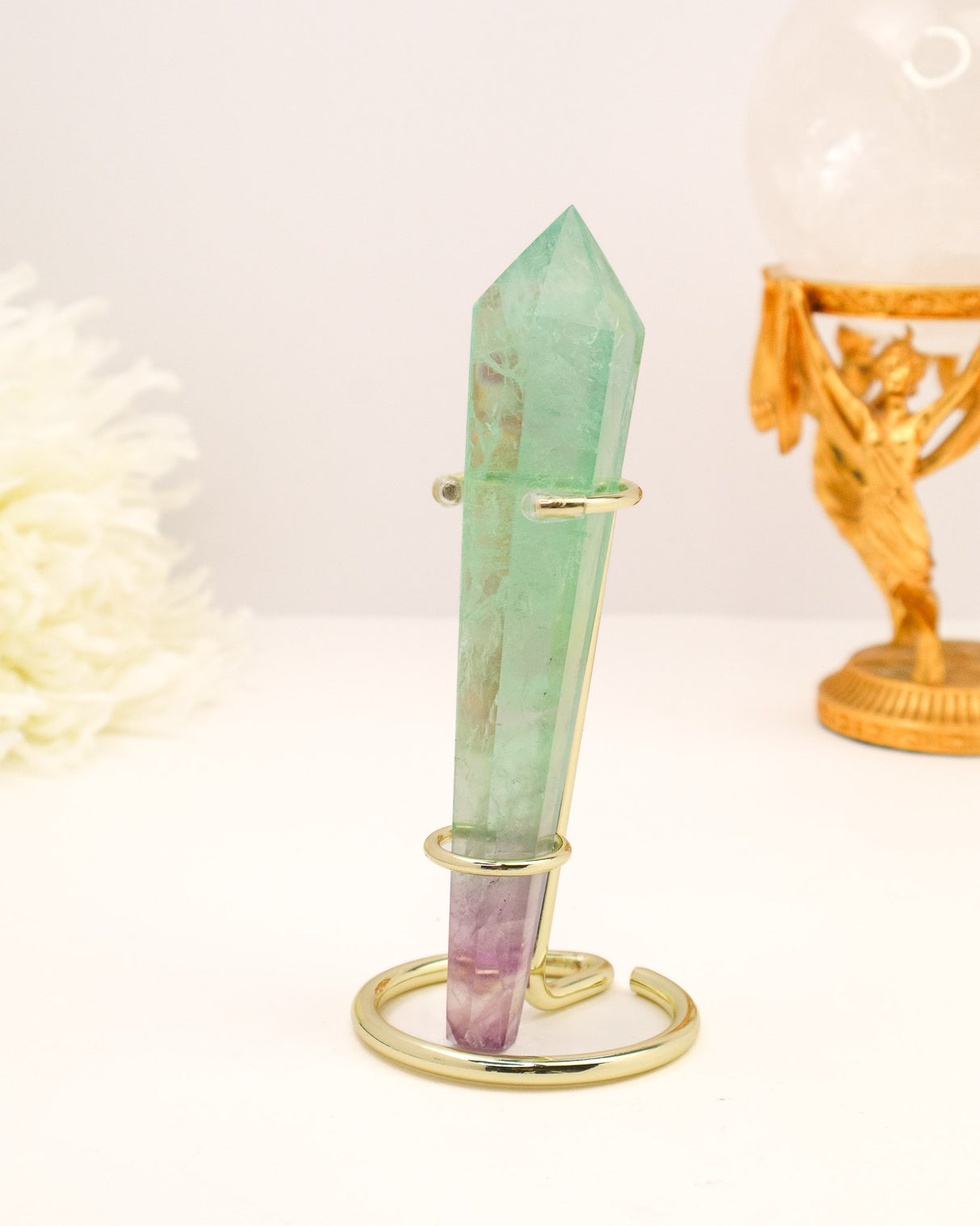 Rainbow Fluorite Wand | 148g | Clarity & Emotional Balance