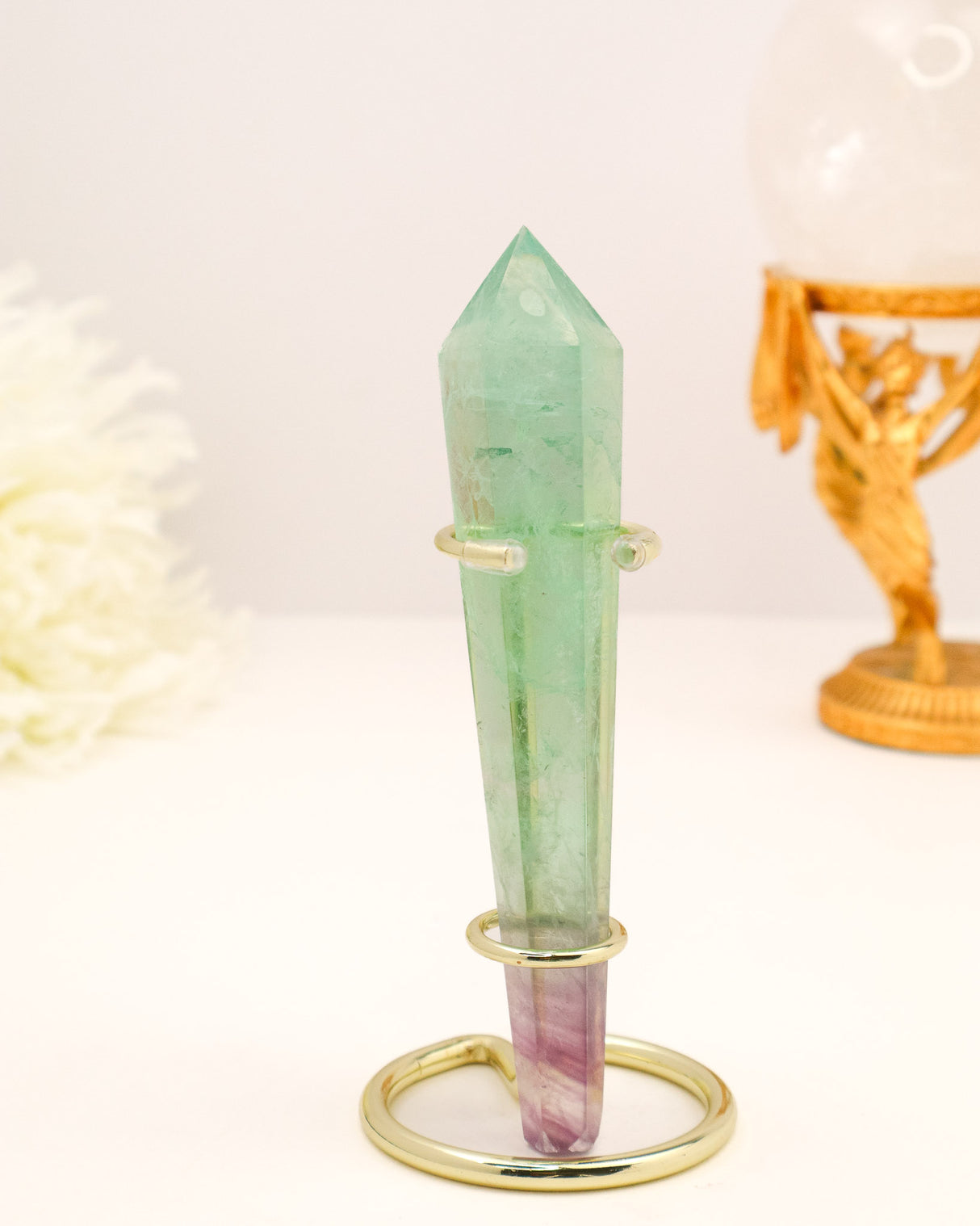 Rainbow Fluorite Wand | 148g | Clarity & Emotional Balance