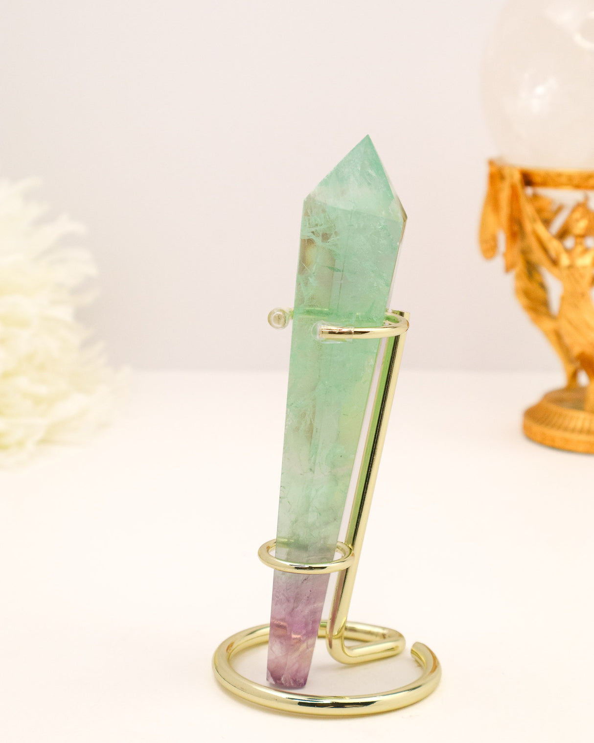 Rainbow Fluorite Wand | 148g | Clarity & Emotional Balance