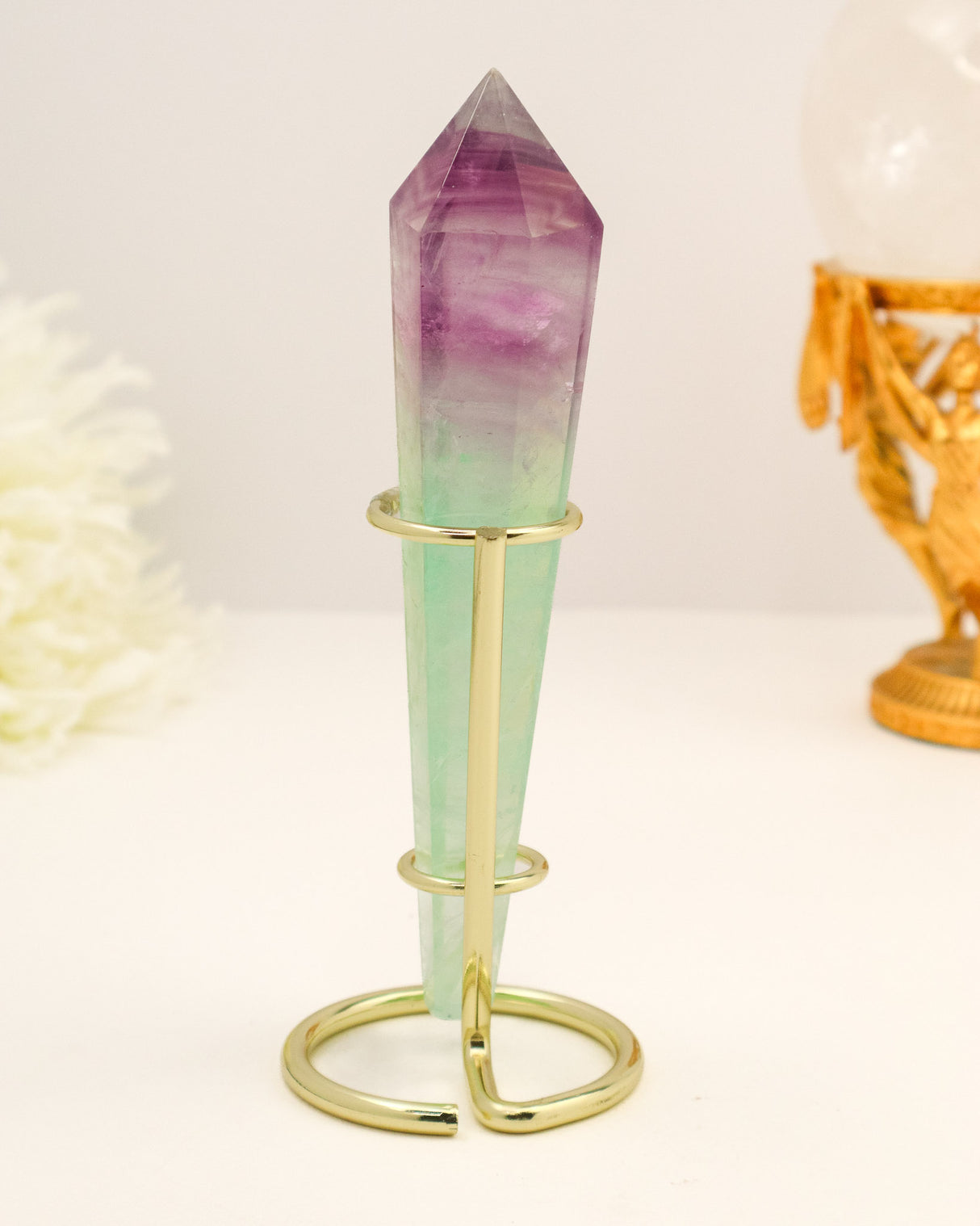 Rainbow Fluorite Wand | 202g | Intuition & Inner Harmony
