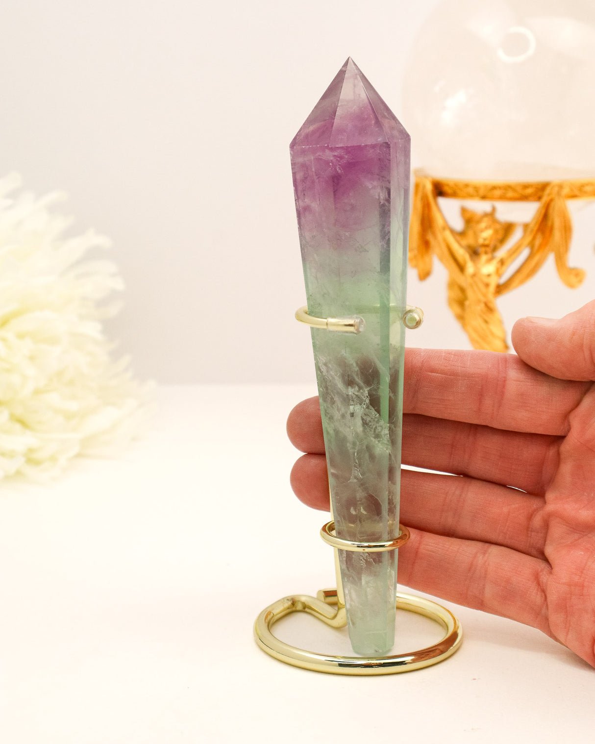 Rainbow Fluorite Wand | 210g | Clarity & Protection